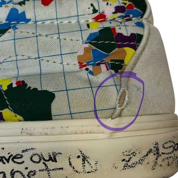 Vans Sk-8 High-Top Save the Planet Sneakers. Men size 6.0 Women's 7.5 - Picture 11 of 11